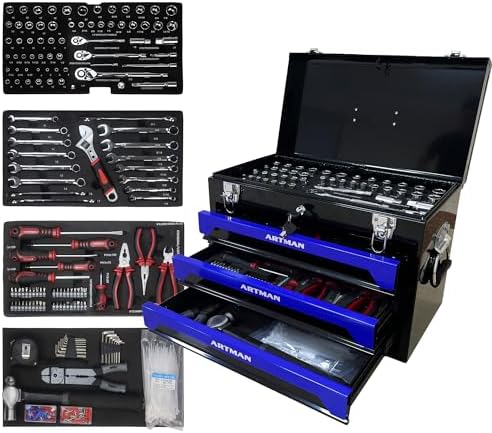 Professional Tool Kit – 489 Pieces with Organizer Case – Complete for Home and Workshop Use