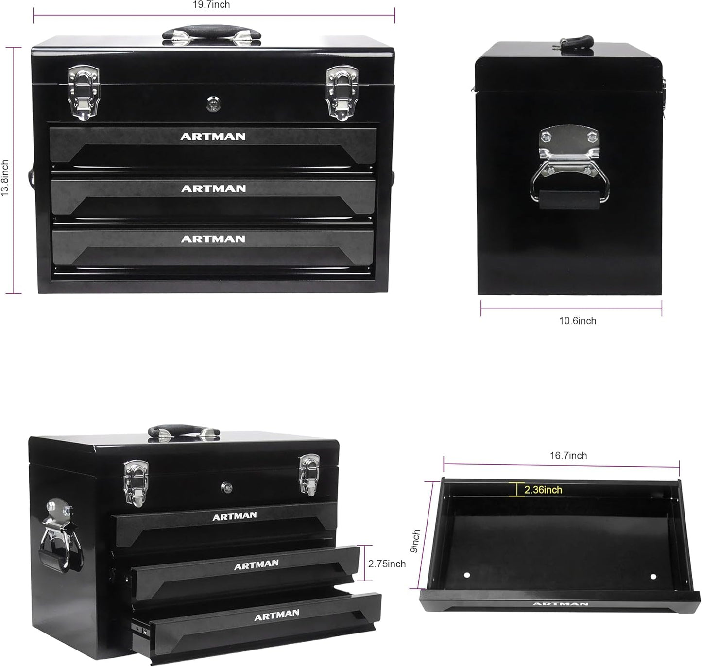 Professional Tool Kit – 489 Pieces with Organizer Case – Complete for Home and Workshop Use