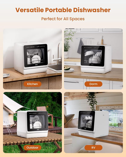 Portable Dishwasher – Powerful, Efficient, with 8 Wash Programs