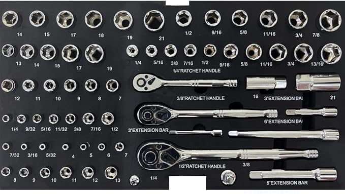 Professional Tool Kit – 489 Pieces with Organizer Case – Complete for Home and Workshop Use